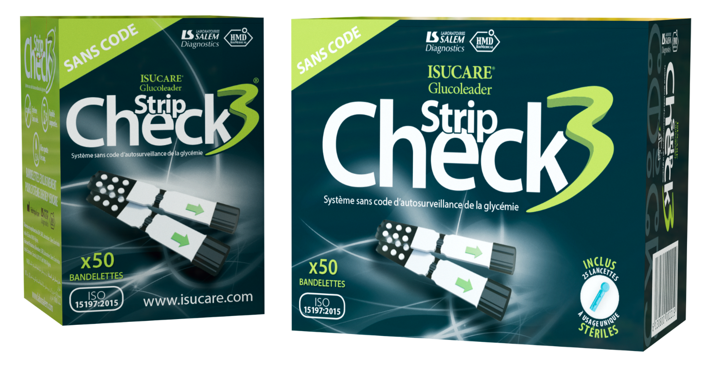 2 boites Strip check3  50 et 90 bandelettes.