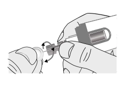 Mettre la lancette du glucomètre